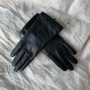 NWT J. Crew Cashmere Lined Leather Tech Gloves
